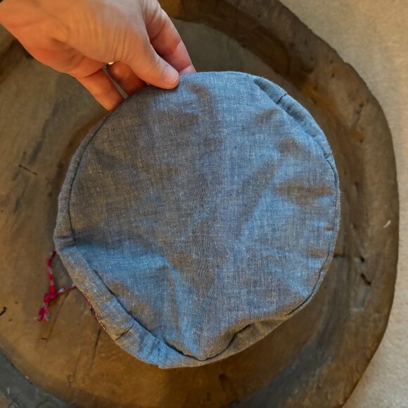 Vintage Vera Bradley chambray floral trimmed drawstring cotton ditty bag 9 x 13" - Picture 2 of 4